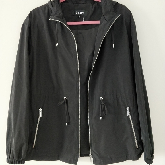 DKNY Hooded Drawstring-Waist Museum Row Jacket - Picture 7 of 9